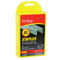 Sterling 140 Series Plastic Box Staples 6mm x 2000