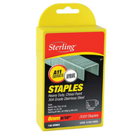 Sterling 140 Series Staples 8mm x 2000 Stainless