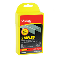 Sterling 140 Series Plastic Box Staples 12mm x 2000