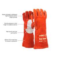 Esko RED HOT SHOT,  welders glove, Kevlar stitched, lined/welted, 406mm long reinforced palm, premium quality