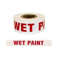 WARNING TAPE - WET PAINT 75MM X 250M (White)