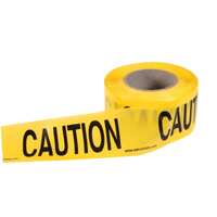 ESKO WARNING TAPE - CAUTION 75MM X 100M, 100 Micron (Yellow/Black)