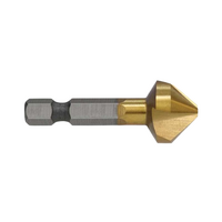 Alpha 3 Flute HSS Cobalt Countersink 16mm TiN 1/4 Hex Carded