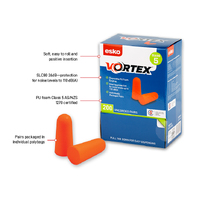 ORANGE Vortex Disposable Earplugs foam uncorded 26dB Box 200 pairs, Class 5