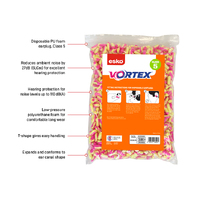 PINK/YELLOW Vortex Earplugs Refill Bag for Dispenser,  - (500 pairs) 