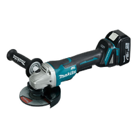 Makita 18V LXT Brushless 125mm Paddle Switch Angle Grinder With 5.0Ah Kit And Carry Case