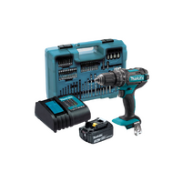 Makita 18V LXT Hammer Drill Driver With 3.0Ah Kit And 74 Pcs Bit Sets
