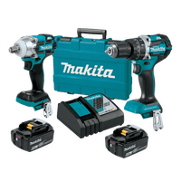 Makita 18V LXT Brushless 2 Piece Hammer Drill Driver / Impact Wrench Kit