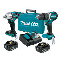 Makita 18V LXT Brushless 2 Piece Hammer Drill Driver / Impact Wrench Kit