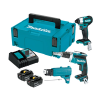 Makita 18V LXT Brushless Screwdriver And Autofeed Attachment With 5.0Ah Kit And Makpac Case