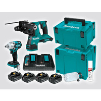 Makita 18V LXT Brushless 2 Piece Kit With Combination Hammer And Impact Wrench