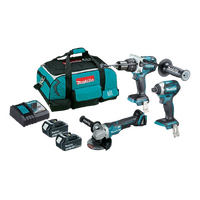 Makita 18V LXT Brushless 3 Piece Hammer Drill / Impact Driver / Grinder Kit