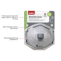 Esko - P2 Respirator with Valve & Carbon Filter Blister Pack, 2 masks/pack