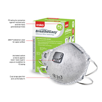 Esko - P2 Respirator with Valve and Carbon Filter, Box 12 masks (Green Box)