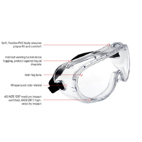 ESKO 2000 Econogoggle, anti-fog and anti-scratch coated with quality elastic strap, clear lens with Hang Sell Bag