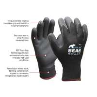 BLACK Polar Bear Thermal Double Lined Winter Glove, Size 11 (2XL) Header Carded