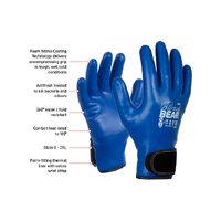 BLUE POLAR BEAR Fully Coated Glove - Sandy Nitrile Palm, Thermal Lined, Size 10 (XL) with Header Card