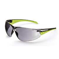 XSPEX Safety Spec SMOKE Lens, wraparound style, soft rubber sidearms, anti-fog & anti-scratch, ASNZS 1337.1 