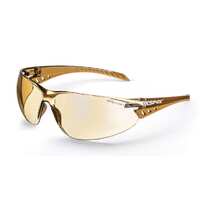 XSPEX Safety Spec BRONZE Lens, wraparound style, soft rubber sidearms, anti-fog & anti-scratch, ASNZS 1337.1  