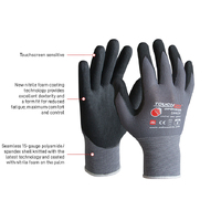TOUCHLINE -Openside glove, polyamide spandex with micro nitrile foam coating. Size 10(XL), with Header Card.