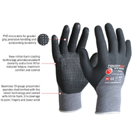 TOUCHLINE -3/4 Back Glove with micro dots, polyamide spandex with micro nitrile foam coating. Size 10(XL)