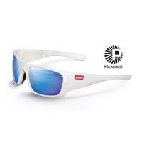 HAWAII Safety Glasses, Pearl White Frame, Polarised Blue Mirror Lens, AF, AS, AS/NZS Cert