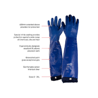 ChemGard Blue 60cm Nitrile Glove with Eyelet- Size 10(XL)