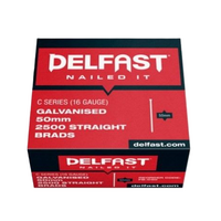Delfast 50mm 16g Galv C Straight Brads + Fuel 2500pk