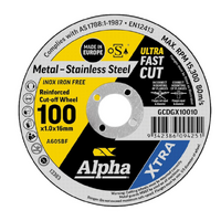 Alpha 100 x 1.0mm Cutting Disc Stainless Xtra