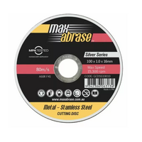 Maxabrase 100 x 1.0mm Cutting Disc Stainless Silver Series