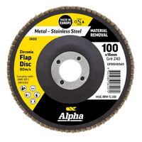 Maxabrase FLAT Flap Disc Gold Inox Stainless 100 x ZK40 Grit
