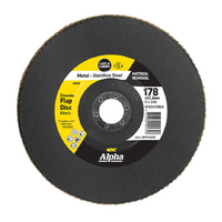 Maxabrase Flap Disc Silver Inox Stainless 178mm x ZK80 Grit