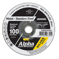 Maxabrase 100 x 6.0mm Grinding Disc Stainless Silver Series