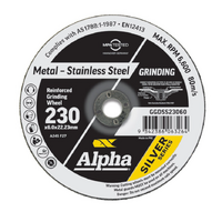 Maxabrase 230 x 6.0mm Grinding Disc Stainless Silver Series