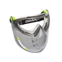 GMAX FACESHIELD CLEAR AF Lens Vented Goggle , Flip-up Faceshield , Impact/Splash Protection, AS/NZS1337.1 Cert - Clear