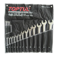 Toptul Wrench Spanner Comb R&OE Set 16pc 7-32mm
