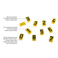 NUMERALS YELLOW 25MM NO. 0