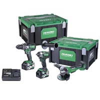 Hikoki 36V Brushless Impact Drill - Impact Wrench - Angle Grinder Kit
