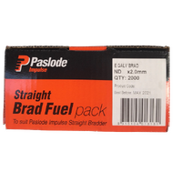 Paslode Impulse ND Straight Brad Zinc Plated 38mm x 2.0mm with Gas B20641 2000 Pack