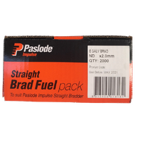 Paslode Impulse ND Straight Brad Zinc Plated 38mm x 2.0mm with Gas B20641 2000 Pack