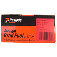 Paslode Impulse ND Straight Brad 40mm x 2mm with Gas Stainless Steel B20661 2000 Pack