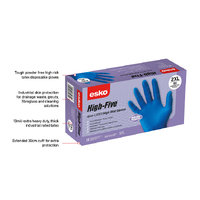 High Five HIGH RISK Disposable Glove, Heavy Duty Latex, Size: Large - Box 50