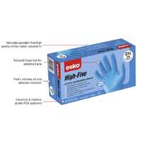 High Five BLUE Nitrile Disposable Gloves, Box 100 Size Large