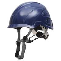 Nexus HeightMaster Blue Ratchet Adj Vented Helmet + 4 Point Chin Strap + Impact Liner