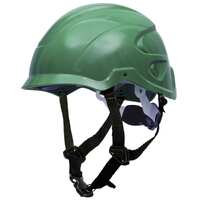 Nexus SecurePlus Green Ratchet Adj Non-Vented Helmet + SecurePlus Chinstrap
