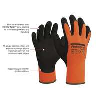ORANGE Powergrab THERMO Glove,  thermal lined with MICROFINISH coating size XL (10)
