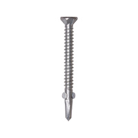 Simpson Strong Tie Quik Drive SSBFHSD2SA 10g x 50mm Bi-Metal Screw Timber to Steel Wing Stainless Steel 316 Collated Pack 1000