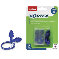 Vortex Reusable Uncorded Class 4 TPR Earplug, 22dB, 1 Pair. 