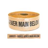 Wavelay Detectatape - Danger Buried SEWER Main Below 100MM X 250M (Brown)