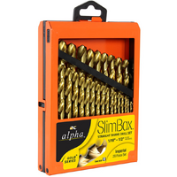 Alpha Drill Set Tuff Box Gold Series Imperial 1/16-1/2